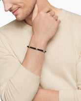 Hex Bead Bracelet in Sterling Silver with Black Onyx, 6mm